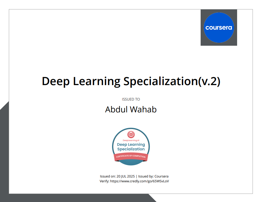 Deep Learning Specialization