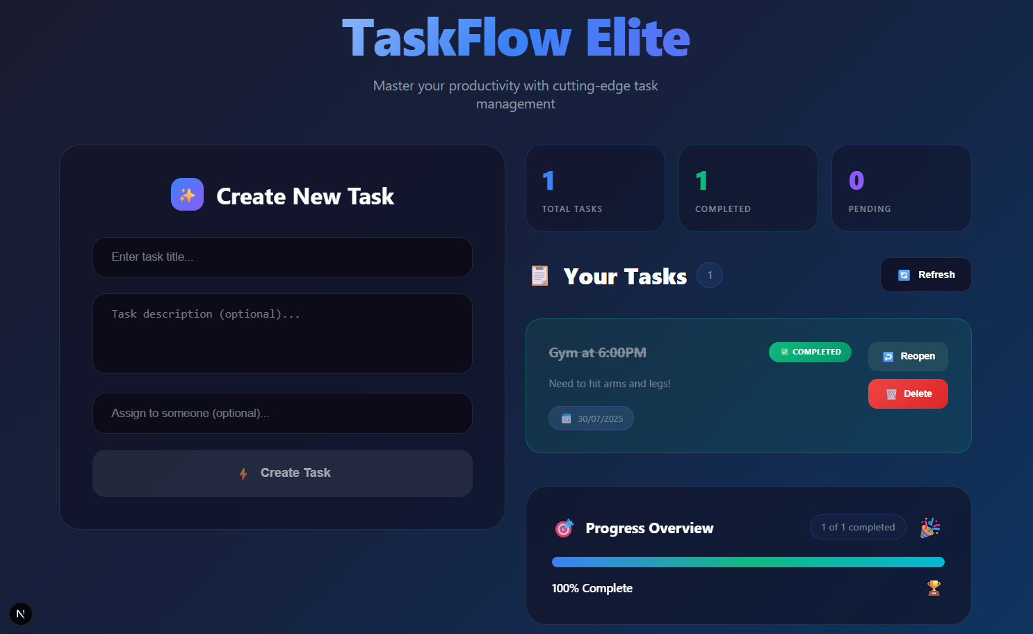 Task Management Dashboard